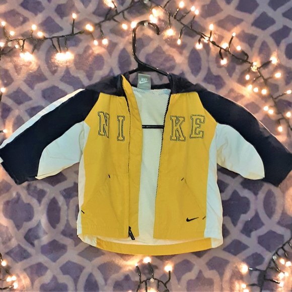 Items $15-$20 3/$40 Nike, Kids Size 12M, Yellow, Windbreaker Jacket - Picture 2 of 4